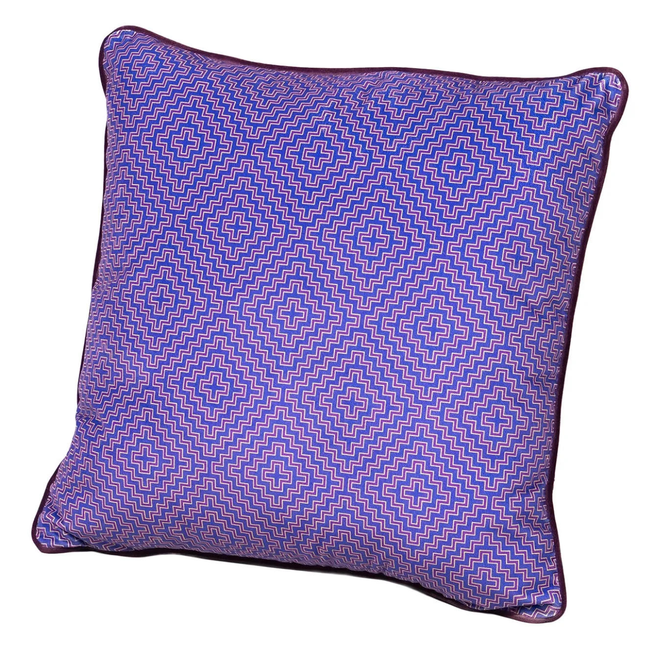 Cuscino Ducale in velluto con motivo viola