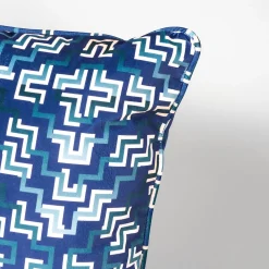Cuscino Ducale in velluto con motivo blu