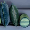 Cuscino Emerald Roll Rullo in velluto di seta