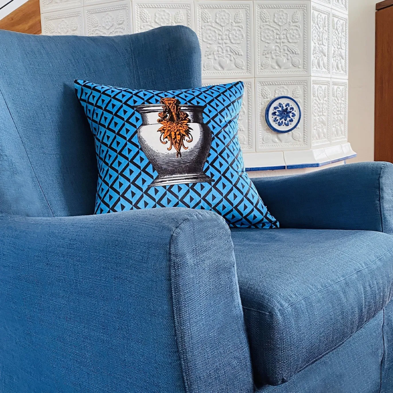 Cuscino Evaso Blu