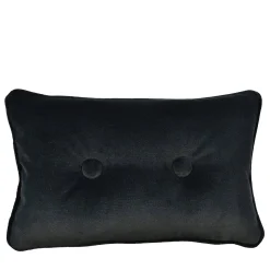 Cuscino Extra Rettangolare in Velluto di Cotone Nero