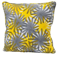 Cuscino Fuochi giallo e grigio