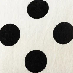 Cuscino Goccia a Pois Rettangolare in Velluto Bianco e Nero