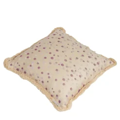 Cuscino grande con frange lilla e viola