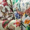 Cuscino in lino Animalia con Koala e fiori rosa