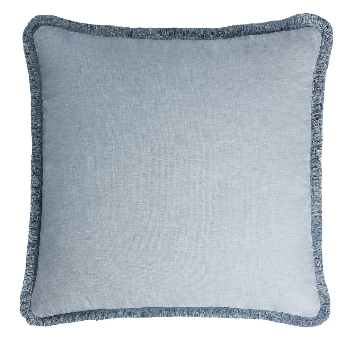 Cuscino in lino azzurro Happy