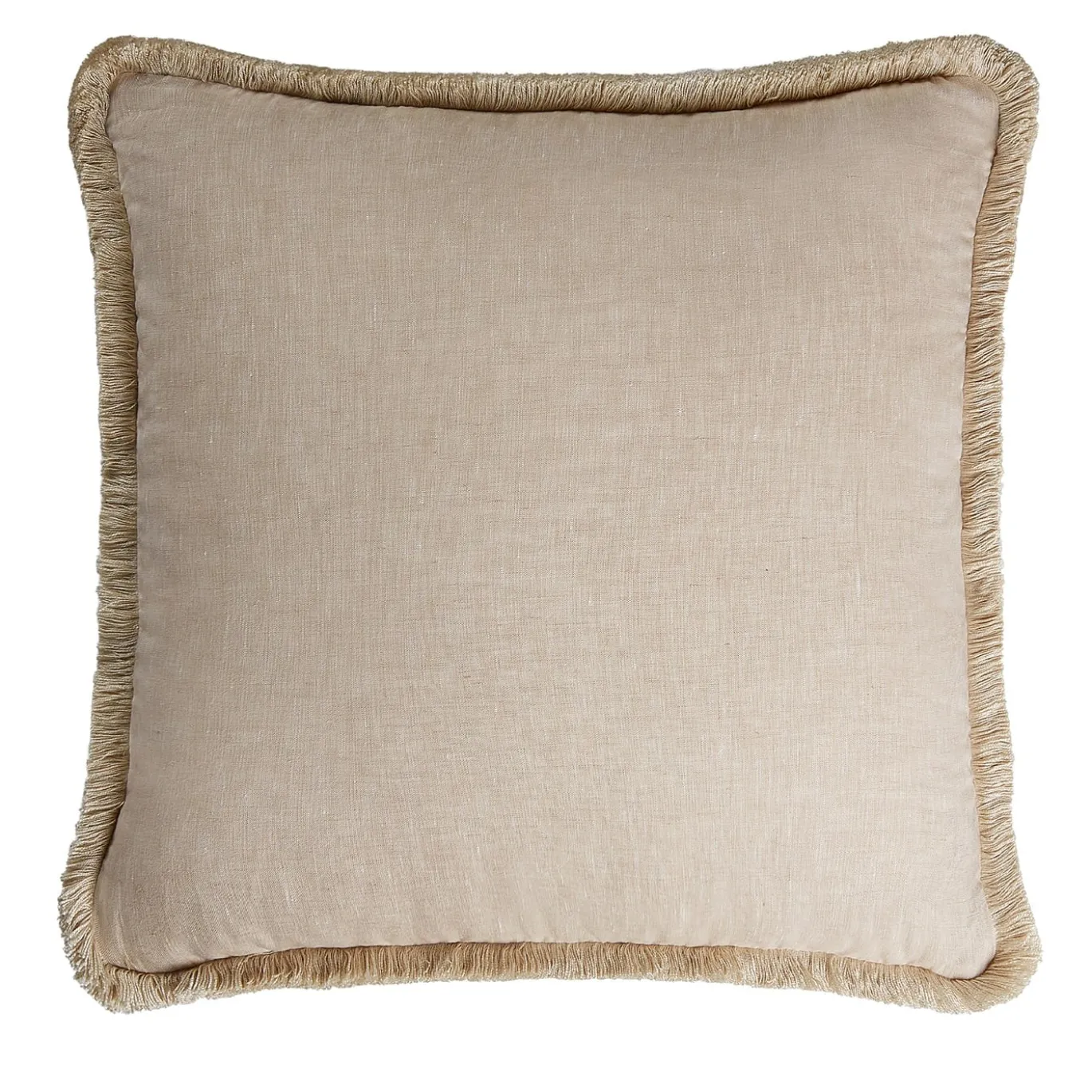 Cuscino in lino beige Happy