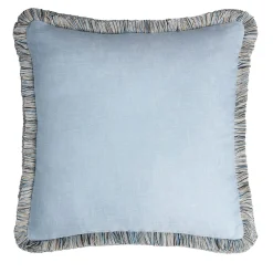 Cuscino in lino Capri azzurro