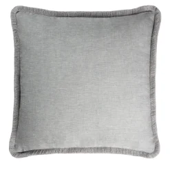 Cuscino in lino grigio Happy
