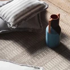 Cuscino in lino grigio Happy