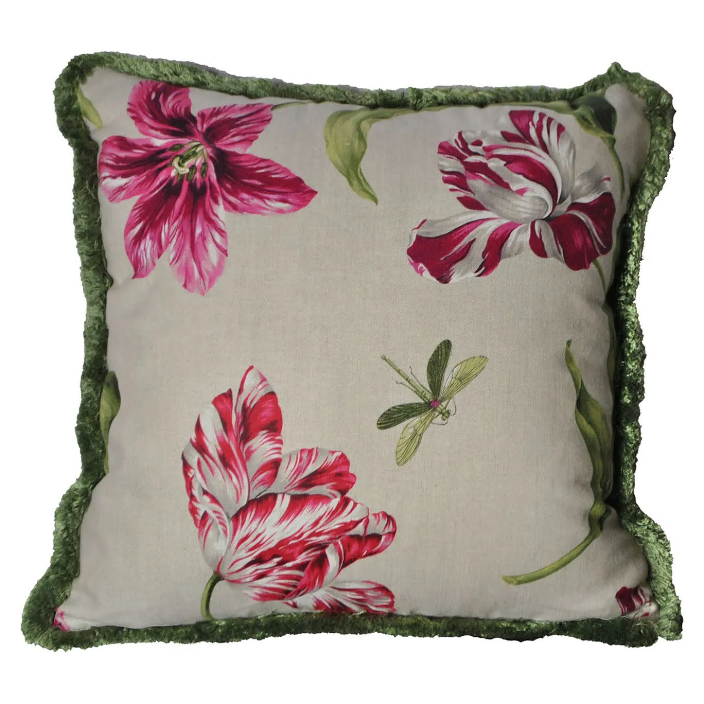Cuscino in Lino Verde Tulip
