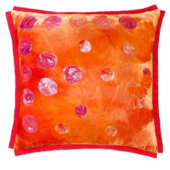 Cuscino in velluto arancione