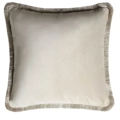 Cuscino in velluto beige Major Collection