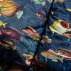 Cuscino in velluto delle isole Amami con pesci tropicali #2