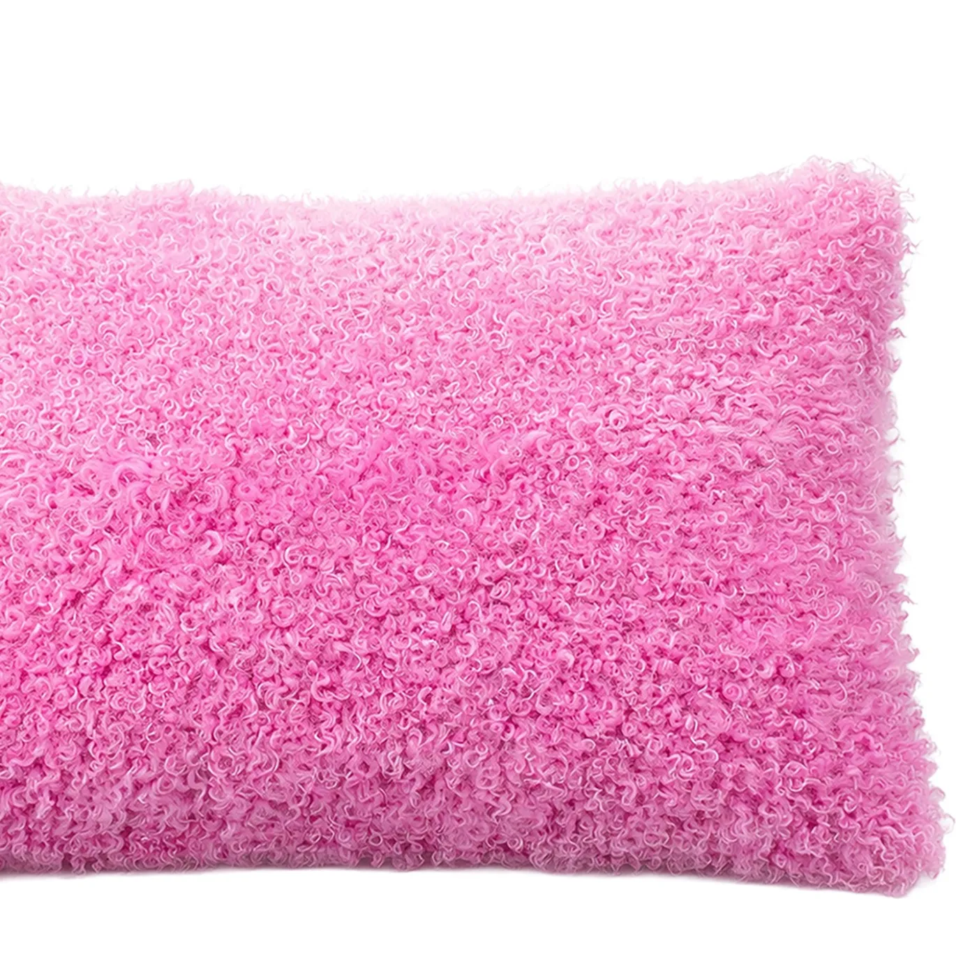 Cuscino Limen in lana di agnello Kalgan rosa peonia