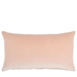 Cuscino Longue in Velluto di Cotone Rosa Cipria