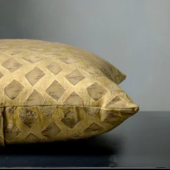 Cuscino Lusinga Gold in lino e viscosa