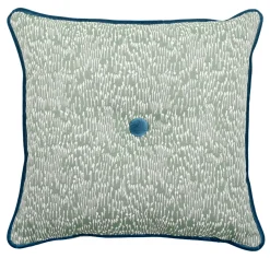 Cuscino quadrato Carrè in Filigrana Jacquard Comete Verde