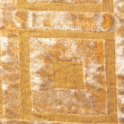 Cuscino quadrato Celidonia in velluto jacquard dorato