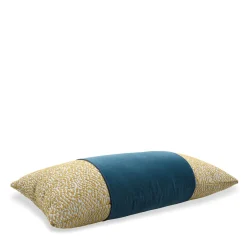 Cuscino Rectangolare di Filigrana Nebulosa con Fascia Azzurra Reverse