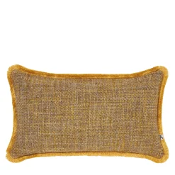 Cuscino rettangolare con frange gialle