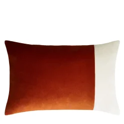 Cuscino rettangolare doppio Brick rosso e bianco