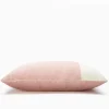 Cuscino rettangolare doppio rosa e bianco