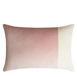Cuscino rettangolare doppio rosa e bianco