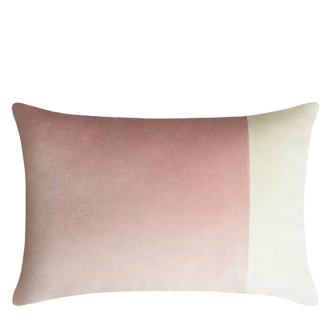 Cuscino rettangolare doppio rosa e bianco