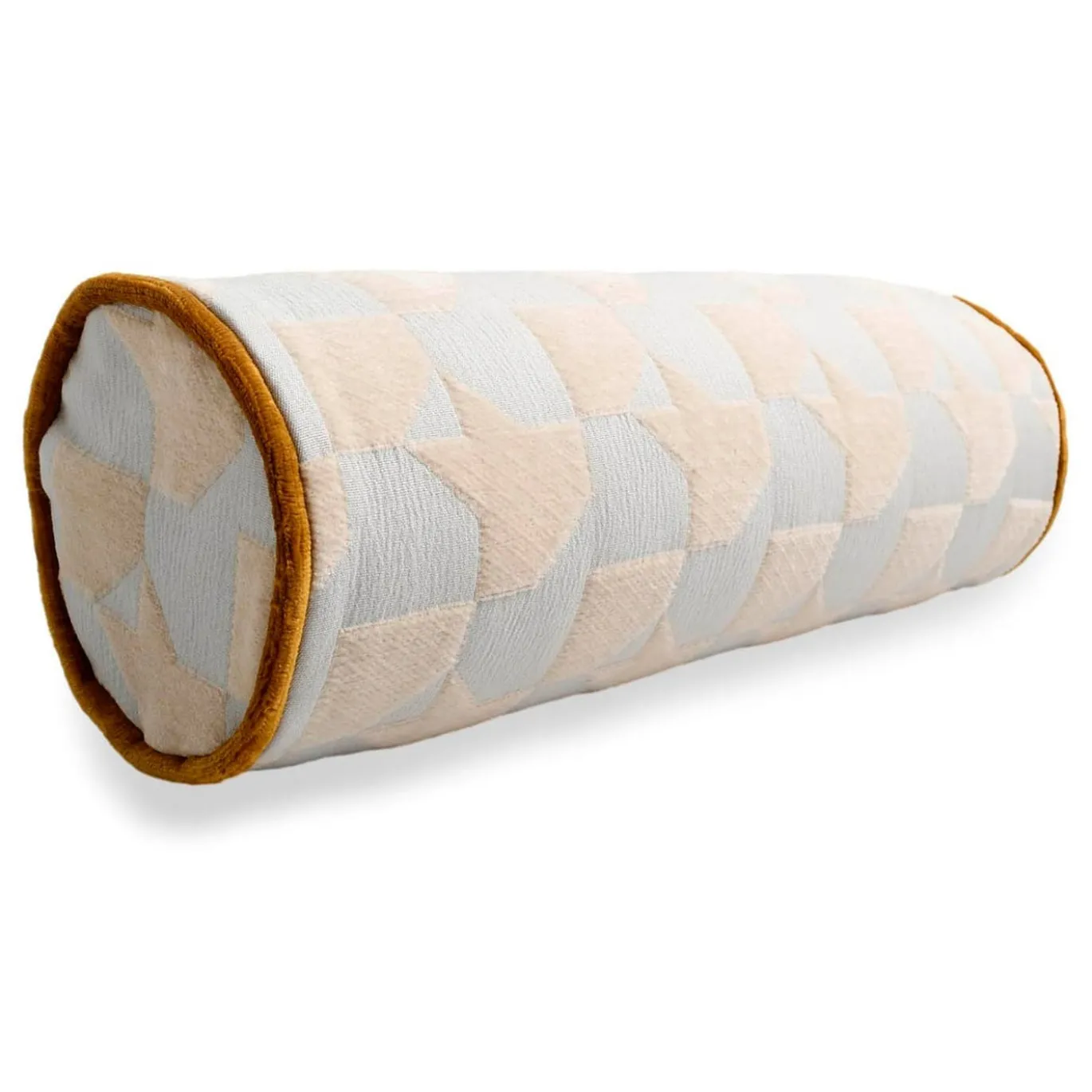 Cuscino Roll Rullo in tessuto jacquard Pied-De-Poule