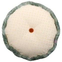 Cuscino Rotondo Bianco in Edizione Limitata POPHUG di Pistacchio&Caffé