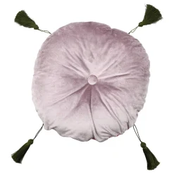 Cuscino Rotondo con Motivo Rosa di Daniela Pinotti & STUDIOTAMAT