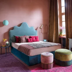 Cuscino Sweet Pillow rettangolare a righe rosa antico