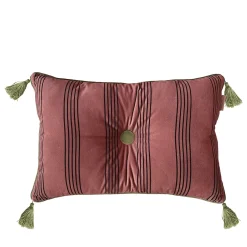 Cuscino Sweet Pillow rettangolare a righe rosa antico