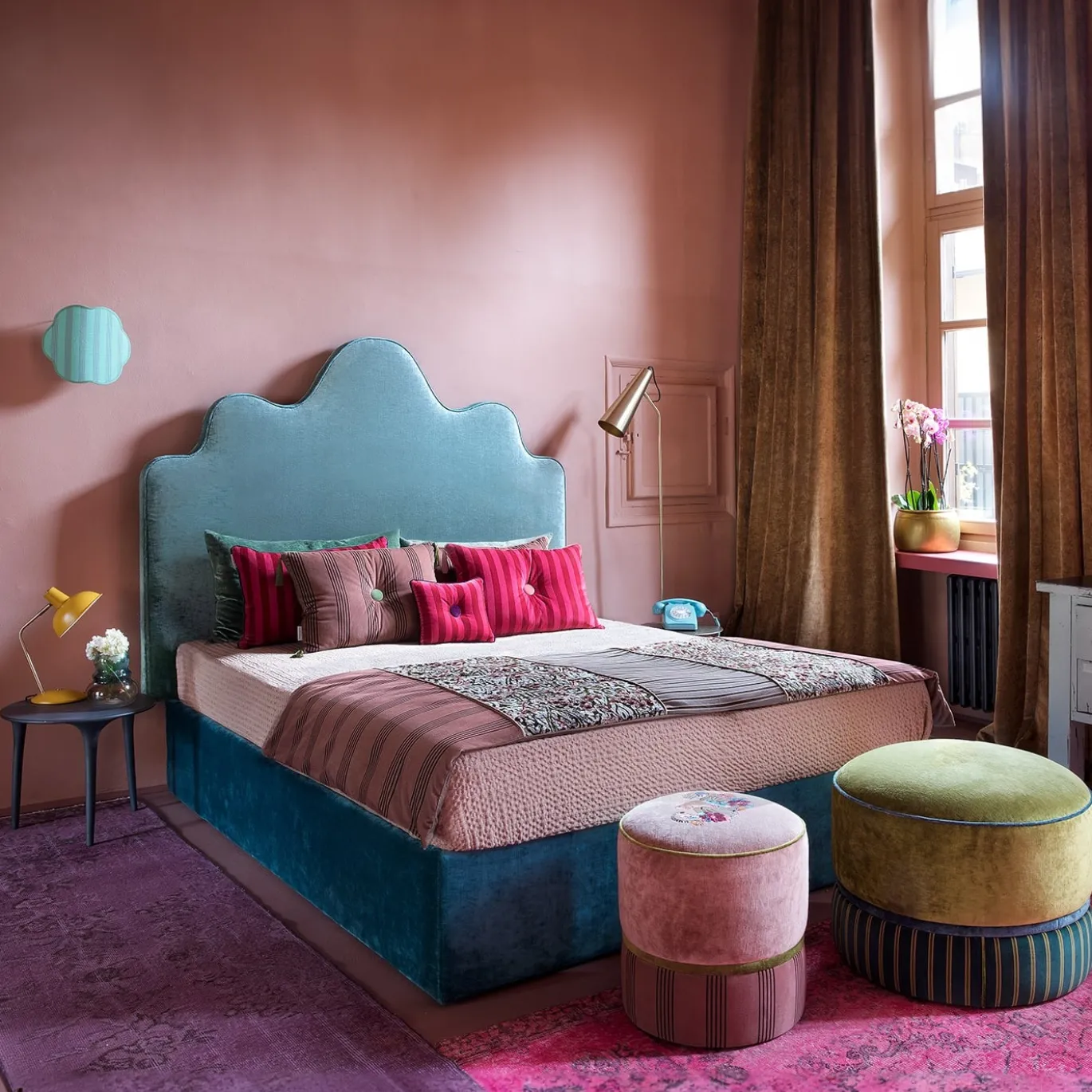 Cuscino Sweet Pillow rettangolare a righe rosso fragola e ciliegia