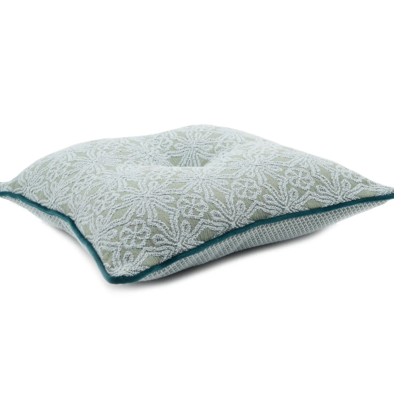 Cuscino Tiffany Carré in tessuto jacquard floreale