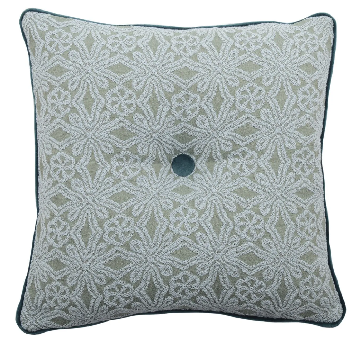 Cuscino Tiffany Carré in tessuto jacquard floreale