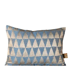 Cuscino Viburno rettangolare a motivi blu e beige