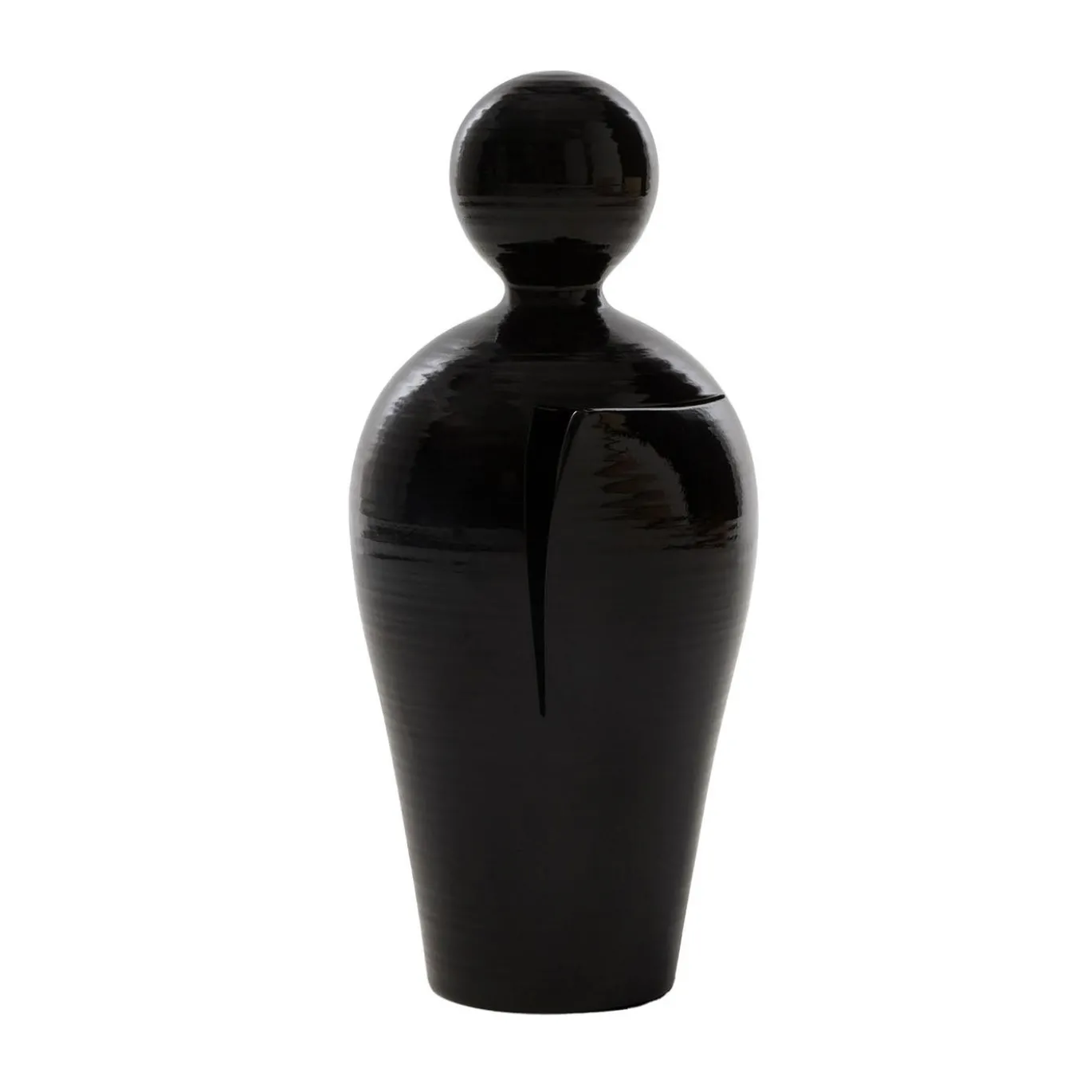 DA Scultura Decorativa in Ceramica Nera (H 60 cm | 23.6")