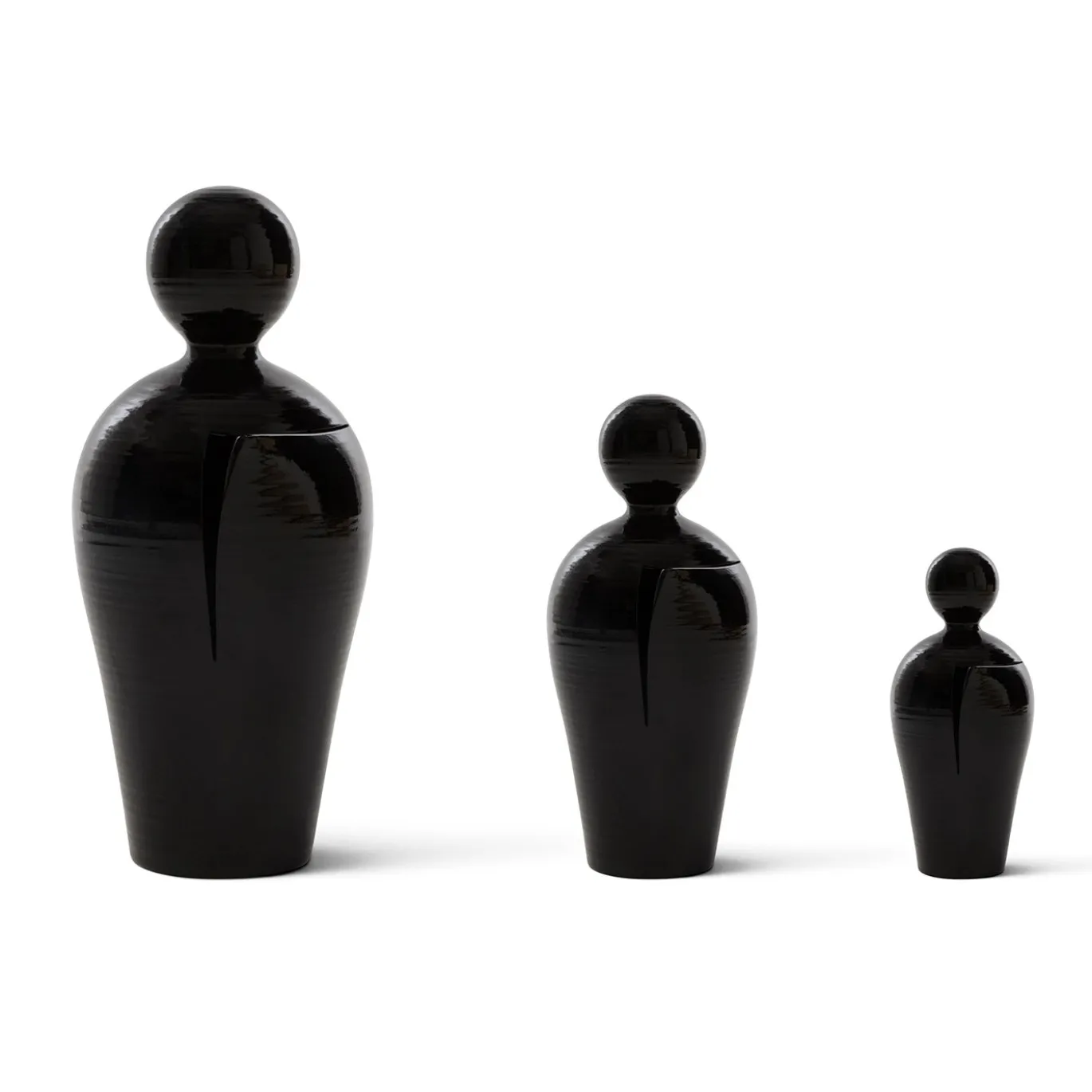 DA Scultura Decorativa in Ceramica Nera (H 60 cm | 23.6")