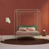 Dehors Letto Matrimoniale con Baldacchino in Ferro Verde Menta di Matteo Ragni