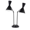 Diva M236 Lampada da tavolo a 2 luci in nero e bronzo di Michele Bönan