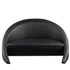 DIVANETTO RUSTY IN PELLE NERA