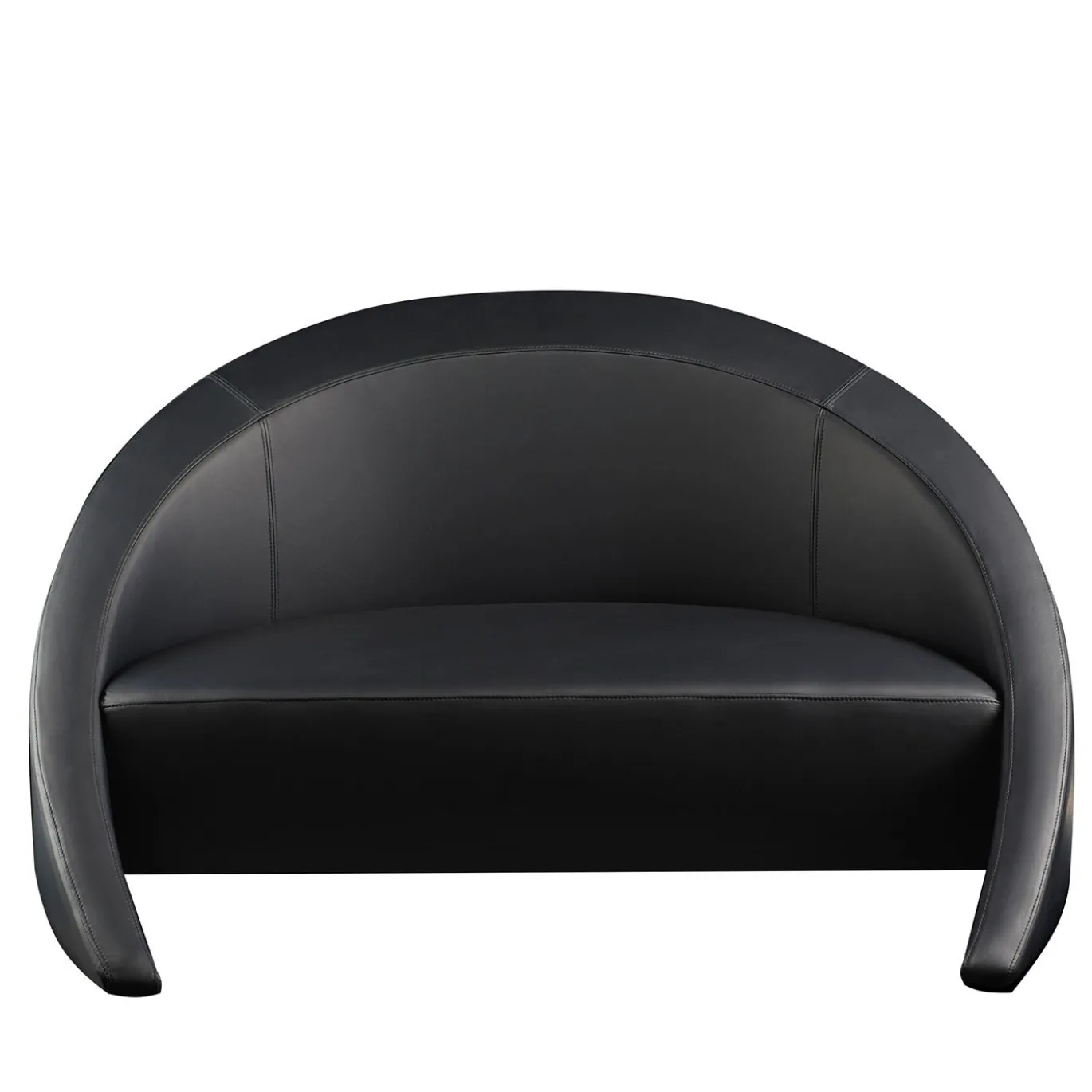 DIVANETTO RUSTY IN PELLE NERA