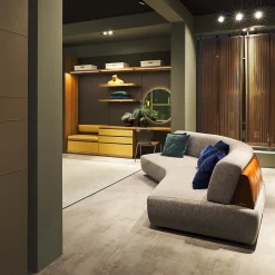 Divano angolare Mistral Tabacco e Beige