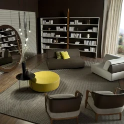 Divano angolare Mistral Tabacco e Beige