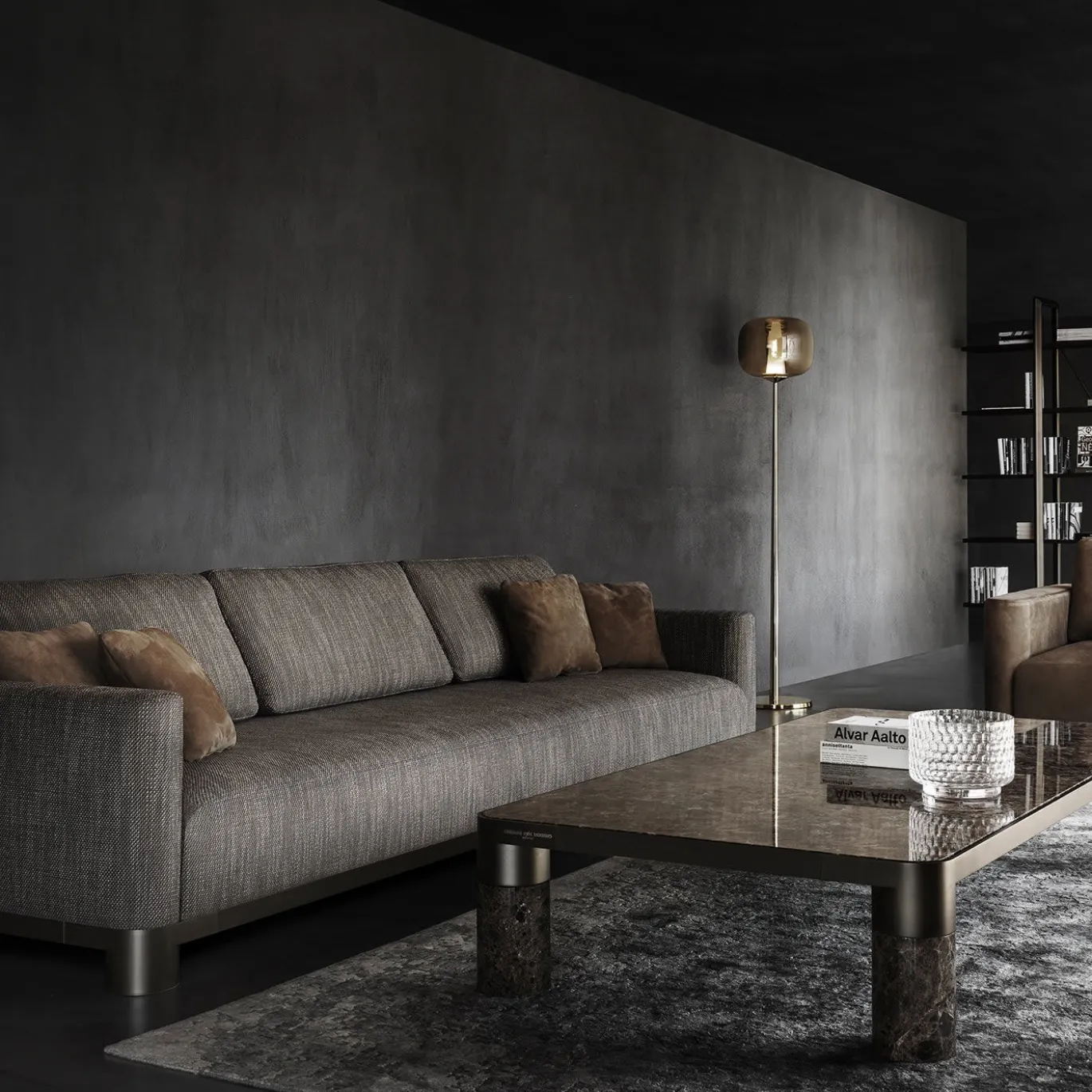 Divano a 3 posti Bold Brown