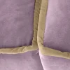 Divano a 2 posti in velluto rosa pastello e beige Rafaella Bio