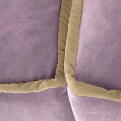Divano a 2 posti in velluto rosa pastello e beige Rafaella Bio