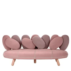 Divano a 3 posti Jelly rosa di Simone Micheli